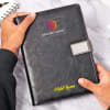 Gift Ring Binder DIary With 5000mAh Power Bank - Customized With Name And Logo