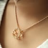 Ring of Hearts Rose Gold Finish Pendant Necklace Online