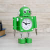 Buy Robot Shaped Green Metal Clock