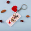 Gift Romance Personalized Photo Keychain With Chocolates