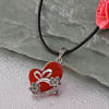 Romantic Heart CZ Stone 92.5 Sterling Silver Pendant Necklace Online
