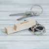 Gift Romantic Personalized Wooden Keychain with Mobile Holder