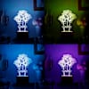 Buy Romantic Roses Personalized LED Lamp With Brown Base