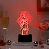 Gift Romantic Roses Personalized Valentine's Day LED Lamp Black Base