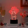 Romantic Roses Personalized Valentine's Day LED Lamp Black Base Online