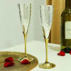 Shop Romantic Valentine Hamper With Silver Plated Champagne Flutes