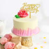 Gift Rose Decor Mini Birthday Cake (300 Gm)