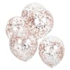 Gift Rose Gold Confetti Sparkle Balloons  Arrangement