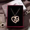 Buy Rose Gold Finish Heart Shape Pendant