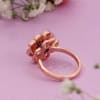 Shop Rose Gold Floral Heart Adjustable Ring