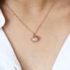 Gift Rose Gold Pearl in Oyster Pendant Chain
