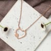 Gift Rose Gold-plated Heart Pendant Necklace