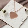 Gift Rose Gold Toned Heart Pendant Necklace