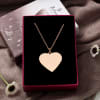 Buy Rose Gold Toned Heart Pendant Necklace