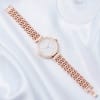 Shop Rose Gold Women's Watch With Infinity Knot Bracelet