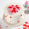 Rose Hearts Valentine Cake (500 gm) Online