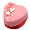 ROSE TOPPED HEART CAKE Online