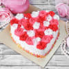 Gift Roses Aplenty Fresh Cream Valentine Cake (1 kg)