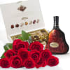 Roses, Cognac and chocolates Online