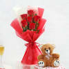 Roses with Teddy Love Duo Online