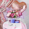 Gift Rosy Jubilance Flower Hamper for Mom