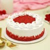 Rosy Red Velvet Cream Cake  (1 kg) Online