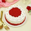 Gift Rosy Red Velvet Cream Cake (Half kg)