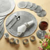 Round Charger Placemats With Coasters And Napkin Rings - Silver (Set of 6+6+6) Online