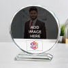 Round Crystal with Stand - Customized with Image and Logo Online