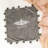 Shop Royal Crown Velvet Personalized Cushion Cover - Grey