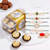 Royal Kundan Rakhis And Chocolate Combo Online