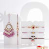 Royal Purple Bhaiya Bhabhi And Kids Rakhi Set Online
