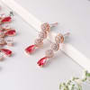Buy Ruby & White CZ Stone Necklace Set