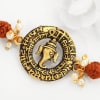 Gift Rudraksh Beads And Ganesha Rakhi