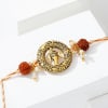 Gift Rudraksh Beads And Ganesha Rakhi