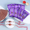 Rudraksh Rakhi Set Of 2 With Chocolates Online