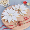 Rudraksh Rakhi Set Of 2 With Kaju Katli Online