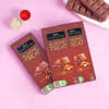 Shop Rudraksh Rakhi Set Of 3 With Chocolate Bars And Dry Fruits