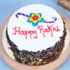 Buy Rudraksh Rakhi With Black Forest Cake (Half kg)