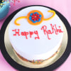 Buy Rudraksh Rakhi With Butterscotch Cake (Half kg)