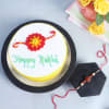 Rudraksh Rakhi With Pineapple Cake (Half kg) Online