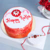 Rudraksh Rakhi With Red Velvet Cake (Half kg) Online
