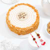 Rudraksha Bhaiya Bhabhi Rakhis And Butterscotch Cake Combo Online