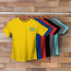 Shop Ruffty Crew Neck Cotton T-shirt for Men (Aqua Blue)