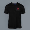 Ruffty Crew Neck Cotton T-shirt for Men (Black) Online