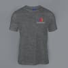Ruffty Crew Neck Cotton T-shirt for Men (Black Melange) Online