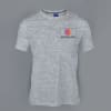 Ruffty Crew Neck Cotton T-shirt for Men (Grey Melange) Online
