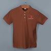 Shop Ruffty Solids Cotton Polo T-shirt for Men (Chestnut)