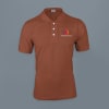 Ruffty Solids Cotton Polo T-shirt for Men (Chestnut) Online