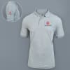 Ruffty Solids Cotton Polo T-shirt for Men (Grey Melange) Online
